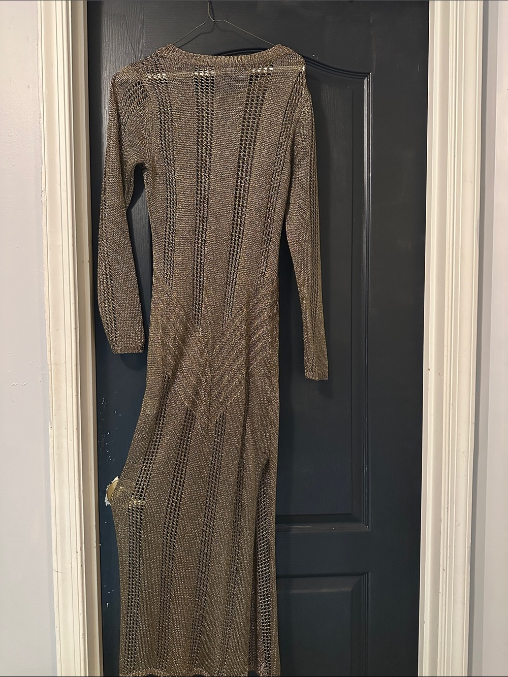 Sexy Metallic gold Long Swim Coverup or worn as a dress “Summer must have”